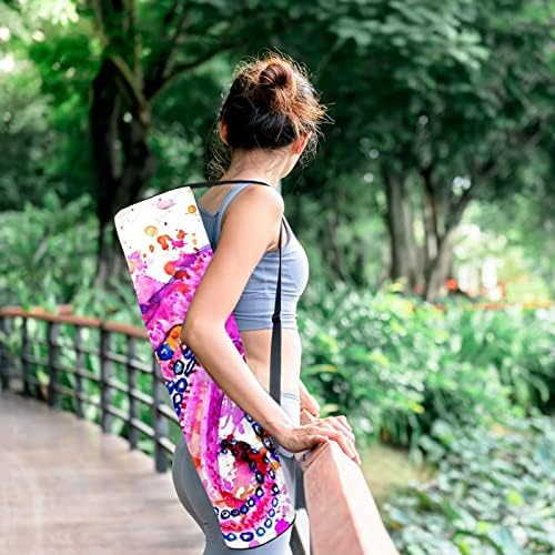 RATGDN Yoga Mat Çantası, Suluboya Ahtapot egzersiz Yoga matı Taşıyıcı Tam Zip Yoga Mat Taşıma Çantası için Ayarlanabilir Kayış ile