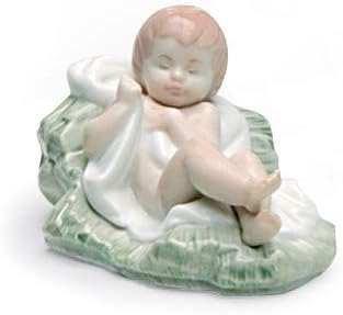 LLADRÓ Bebek İsa Doğuş Heykelciği-Iı. Porselen Bebek İsa Figürü.