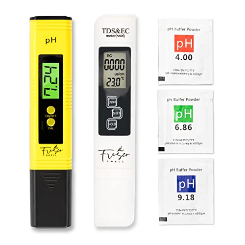 Fresk Bekleme pH ve TDS Metre Combo, Dijital su Test cihazı ile 3-in-1 TDS Metre, profesyonel Yüksek Doğruluk Kalem Tipi pH metre ile