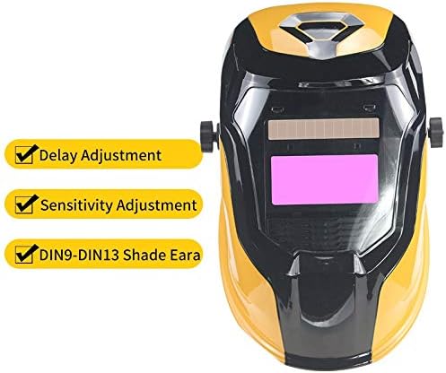 MJCDHMJ kaynak, Kask MIG kaynak lens kaynak maskesi MMA makinesi sarı
