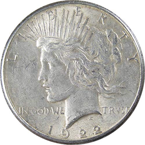 1922 S Barış Dolar AU Yaklaşık Dolaşımsız 90 % Gümüş $1 ABD Sikke Tahsil
