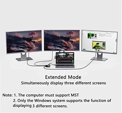 KXDFDC USB C Dock 4K Çift Üçlü Ekran Adaptörü Tip C Hub Multiport Adaptörü Dizüstü Bilgisayar Yerleştirme İstasyonu