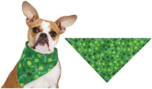 Öp Beni İrlandalı - Şenlikli Yeşil Yonca St. Patty Ruhu Köpekler İçin Bandanalar 19