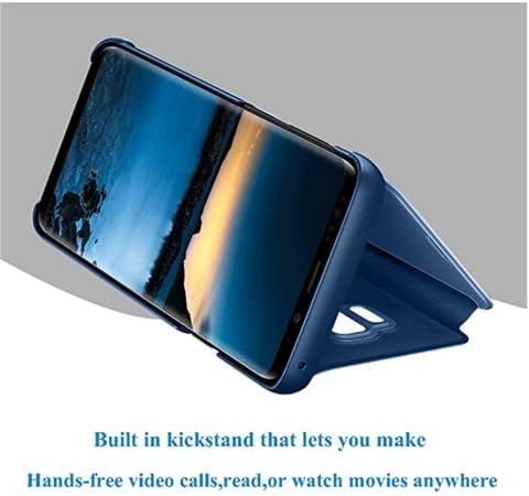 IMİRST için Galaxy S23 Ultra Kılıf, Ayna Tasarım Bookstyle kılıf Makyaj Clear View Pencere Standı Koruyucu Kapak Kapak için Galaxy