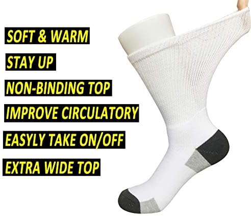 Erkek Diyabetik Çorap Bağlayıcı Olmayan Mürettebat Çorap Yastıklı Ödem için Kalın Ayak Bileği Diyabet Ödem Şişmiş Ayaklar
