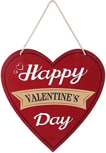 Bnesi Sevgililer Günün Kutlu Olsun Kalp Ahşap Duvar Dekorasyonu, Sevgililer Günü için Sevgililer Günü Asma tabela Kapı Süsleri, Düğün,