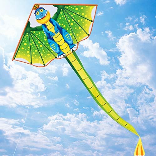 YongnKids Dinozor Uçurtma ve Savaş Uçağı Uçurtma Çocuklar Yetişkinler için Uçmak kolay, 2 Paket