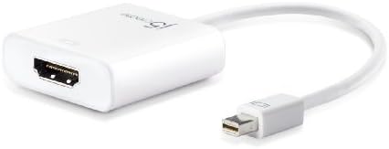 j5create Mini DisplayPort-HDMI Adaptörü, Beyaz / 1920 x 1200 / 1080p @ 60 Hz'ye kadar Çözünürlükleri Destekler | Apple, iMac, MacBook