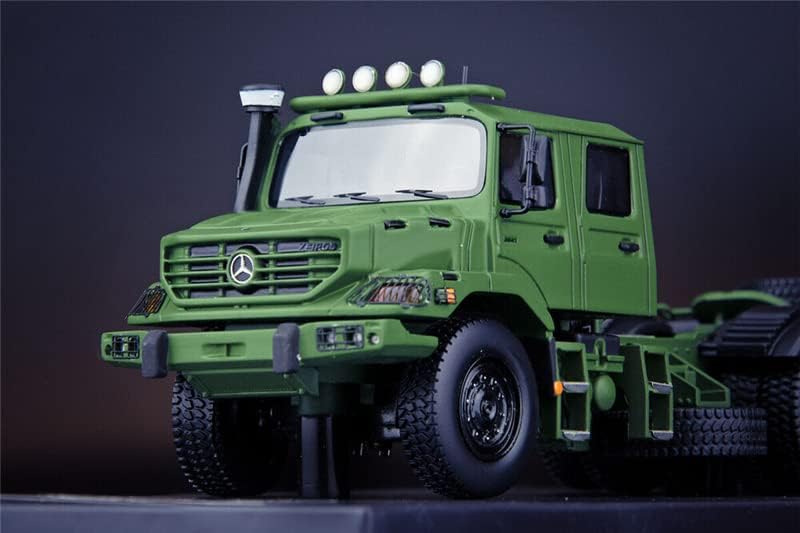 Hobi-Ace IMC için Benz için Mercedes için Zetros Çift Kabin 6x6-Ordu Yeşil Sınırlı Sayıda 1/50 Reçine Kamyon Önceden Yapılmış Model