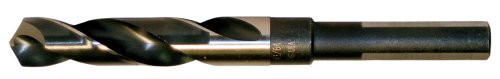 Cle-Line C17033 Gümüş ve Deming Azaltılmış Şaftlı Matkap, Yüksek Hız Çeliği, Siyah ve Altın Kaplama, Azaltılmış Yassı Şaft, 118 Derece