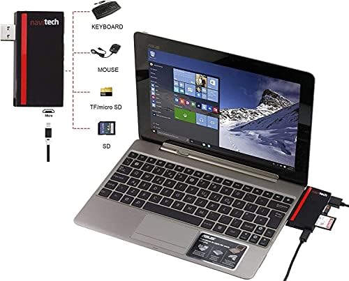 Navitech 2 in 1 Dizüstü/Tablet USB 3.0/2.0 HUB Adaptörü/mikro usb Girişi ile SD / Mikro usb kart okuyucu ile Uyumlu ANSTA ' 2 in 1