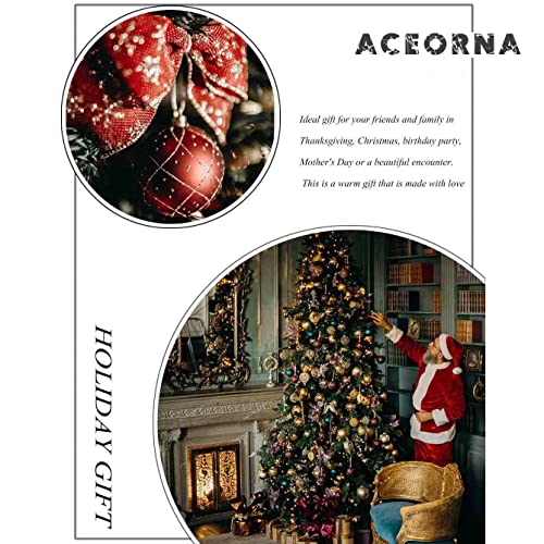 Aceorna Stiletto Mat Tırnaklar üzerinde Basın Kırmızı Uzun takma tırnak Kar Tanesi Ren Geyiği Tam Kapak Akrilik Tırnak Noel yapay tırnaklar
