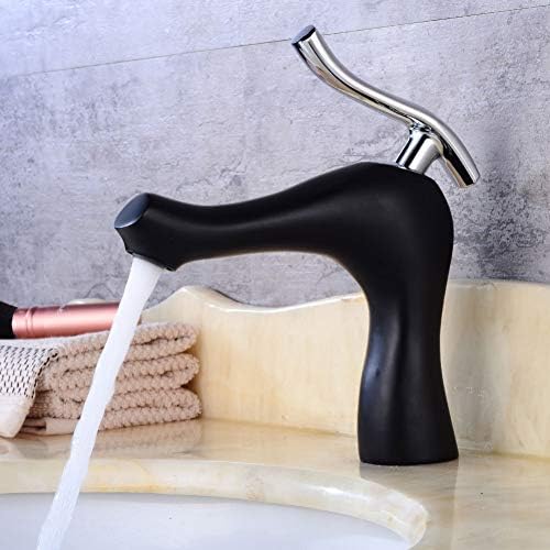 Siyah havza musluk banyo musluk musluk pirinç lavabo musluk tek kolu tek delik banyo