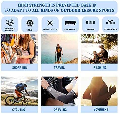 Binienty Güneş Koruma 3D Baskılı Kol Kollu Kadın Erkek, Spor Atıcı kol kapağı Koşu, Golf, Bisiklet, kol muhafazası