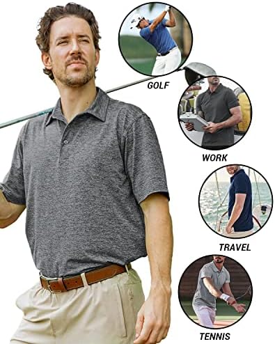 Polu erkek Golf polo gömlekler Nem Esneklik Kısa Kollu Casual Yaz Yakalı Gömlek