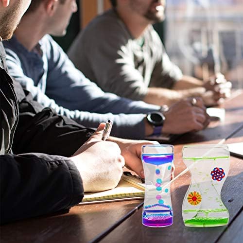 Coitak Sıvı Hareket Fıskiye Zamanlayıcı Duyusal Oyun, Fidget Oyuncak, Masa Üstü, 3 Paket, Çeşitli Renkler (Stil-1)