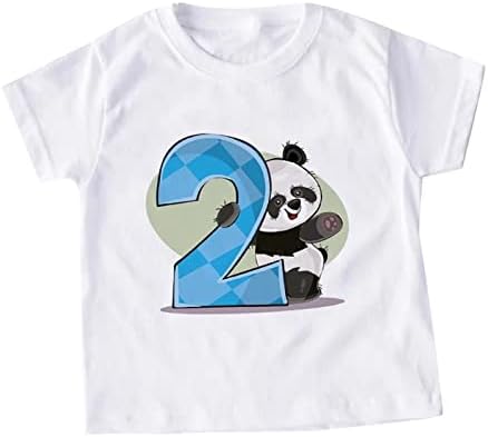 Basketbol Kol Çocuk Yürümeye Başlayan Erkek Kız Yaz Kısa Kollu Panda Karikatür Baskılar T Shirt Üstleri Dış Giyim Yürümeye Başlayan