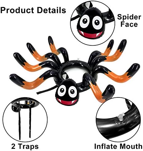 3 Paket Dev Örümcek cadı şapkası Halka Atmak Şişme Cadılar Bayramı Partisi Oyunları Çocuklar Yetişkin Kapalı Açık Karnaval Aile Partisi