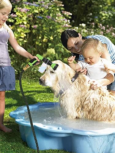 MEWTOGO Pet Banyo Aracı Seti, Dayanıklı ve Güvenli Köpek Banyo Püskürtme Seti Meme Köpük Püskürtücü Genişletilebilir Hortum Konnektörleri