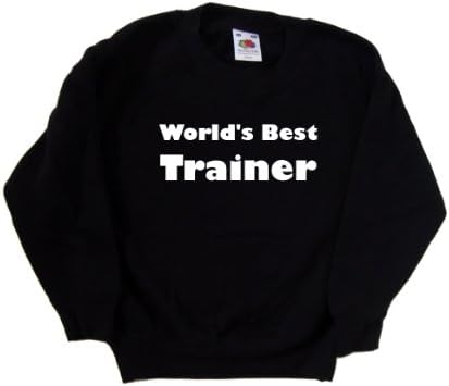 Dünyanın en iyi Eğitmen Siyah Çocuk Sweatshirt