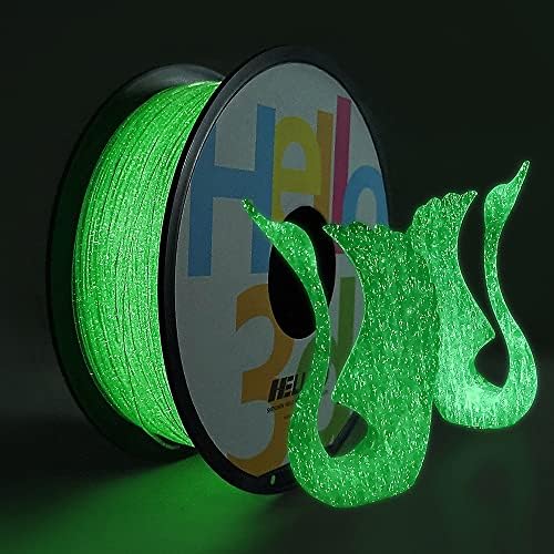 HELLO3D Firefly Yeşil PLA Filament karanlıkta Parlayan,PLA 3D Yazıcı Filament,Aydınlık Firefly Yeşil PLA Filament 1.75 mm 1KG 1 Makara