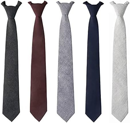 HOULİFE Kravatlar Erkekler için, Katı Erkek Kravat, Pamuk Şerit Sıska Kravatlar Erkekler için, İnce erkek Kravatlar Düğün Parti için