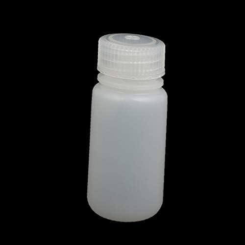 X-DREE 50ml HDPE Plastik vidalı kapak Geniş Ağızlı Reaktif depolama şişesi Şeffaf 10 adet (Bottiglia di plastica del reagente della