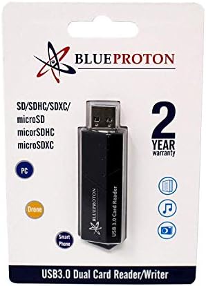 BlueProton USB 3.0 Taşınabilir Kart Okuyucu için SD, SDHC, SDXC, microSD, microSDHC, microSDXC, Gelişmiş All-in-One Tasarımı ile