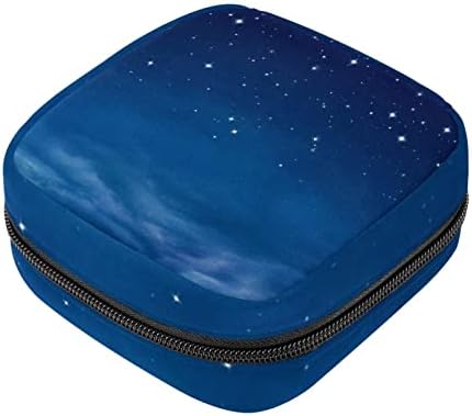 Yıldızlı Gökyüzü Dağ Manzarası temizlik peçeteleri saklama çantası Taşınabilir Dönem Seti Çantası Ped Torbalar Dönem Adet Kupası fermuarlı