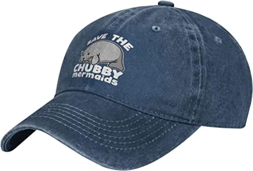 Unisex Kovboy beyzbol şapkası Tombul Denizkızlarını Kurtar Ayarlanabilir kamyon şoförü şapkası beyzbol şapkası