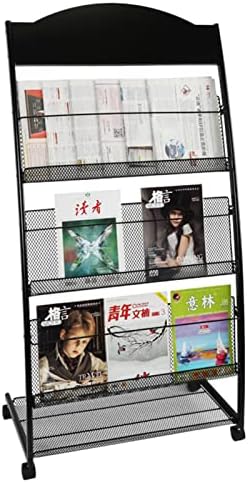 Ekran için Taşınabilir Dergilik, Metal Dosya Bilgi Dergisi Depolama Rafı, Fuar için Çok Amaçlı Broşür Literatür Standı (Renk: Style4)