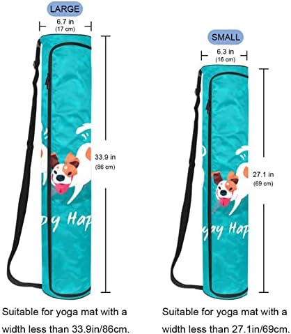 Köpek Aqua Alıntı Kalmak Mutlu Yoga Mat Taşıma Çantası Omuz Askısı ile Yoga Mat Çantası spor çanta Plaj Çantası