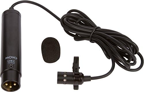 Movo LV8-C Yayın Kalitesinde XLR Yaka Kardioid Kondenser Kablolu Mikrofon, Doğru Ses Kaydı için 12mm Mikrofon Kapsülü ile-Kit Yaka