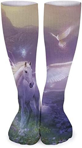 Sihirli Unicorn Wonderland spor çorapları Sıcak Tüp Çorap Yüksek Çorap Kadın Erkek Koşu Rahat Parti
