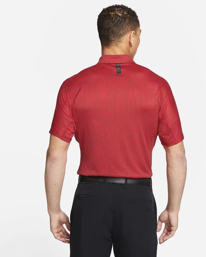 Nike Erkek Tiger Woods Dri - Fit Yenilik Golf Polo GÖMLEK SS22, Takım Kırmızı / Spor Salonu Kırmızı, 2XL