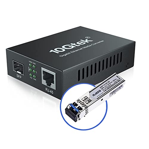 Gigabit Medya Dönüştürücü LC, Tek Modlu Fiberden Ethernet Dönüştürücüye, SFP Bağlantı Noktası, 10/100/1000mbps'den 1000Base-lx'e, 1000Base-LX