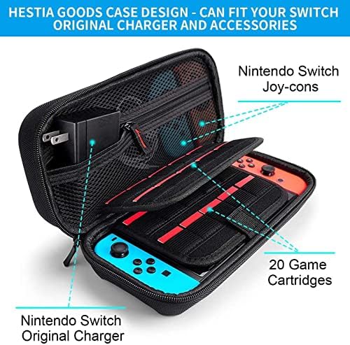 daydayup Nintendo Anahtarı Aksesuarları ile Uyumlu Paket Kiti Durumda 9 in 1 Kılıfı Anahtarı Kapak Kılıf HD Anahtarı Ekran Koruyucu