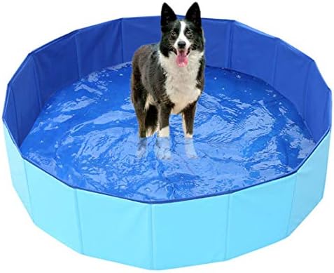 Küçük Orta Büyük Köpekler ve Çocuklar için Banyo Havuzu, Köpek Evcil Hayvan Havuzu Evcil Hayvan Açık Kapalı Köpek Su Havuzu Katlanabilir