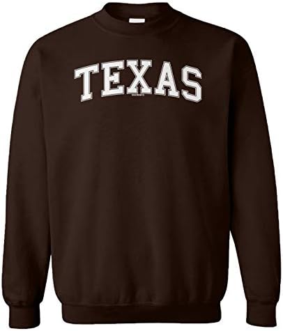 Haase Unlimited Texas-Eyalet Okulu Üniversite Sporları Unisex Bisiklet Yaka Sweatshirt