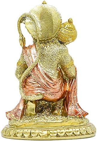 alikiki Hindu Ramayana Hanuman Heykeli-Hint Tanrı Heykeli Dekoratif Heykelcik Hinduizm Adanmış Lord Rama Tapınak Sunak Heykel Hindistan