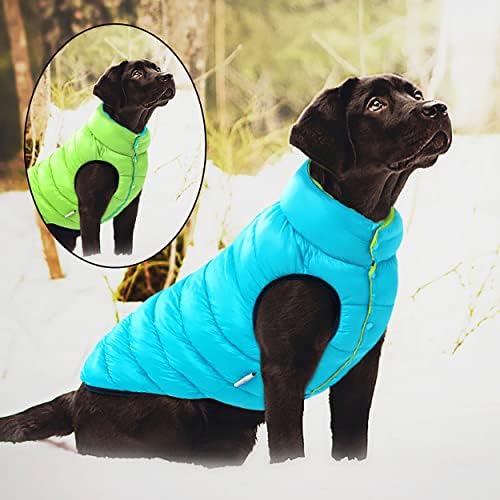 PET sanatçı Hafif Geri Dönüşümlü Köpek Kış Ceket Tasma Deliği ile-Tüy Bırakmayan / Rahat Köpek Mont Orta Büyük Köpekler için Evcil