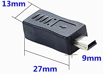 ZUBOLO (3 Paket) Mini USB mikro USB Adaptörü, USB 2.0 adaptör fiş, 90 Derece Sol ve Sağ Açı Mini USB Erkek mikro USB dişi konnektör
