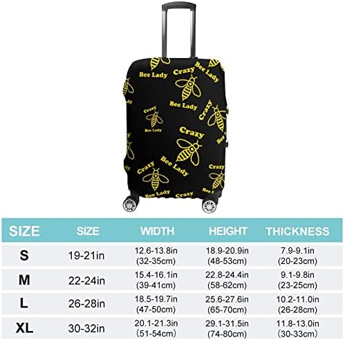 Çılgın Arı Bayan Seyahat Bagaj Kapağı Bavul Koruyucu Elastik Yıkanabilir Bagaj Kapakları Uyar 19-32 İnç