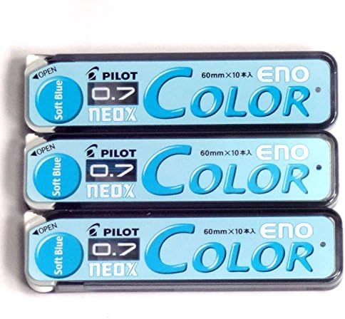 Pilot Renkli Mekanik Kurşun Kalem Kurşun Eno, 0.7 mm, Yumuşak Mavi, 10 Kurşun Ã-3 Paket / toplam 30 Kurşun (Japonya İthalatı) [Komainu