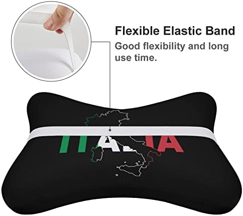 Italia Bayrağı Harita Araba Boyun Yastık Yumuşak Araba kafalık Yastık boyun yastığı yastık 2 Paket Seyahat Sürüş için
