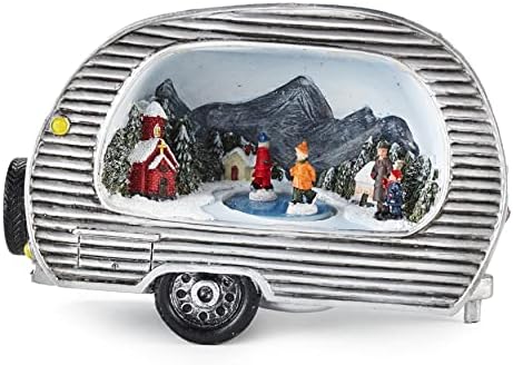 Hareketli Noel Kampı Diorama Dekorasyonu-Noel Masa Üstü Aksanı