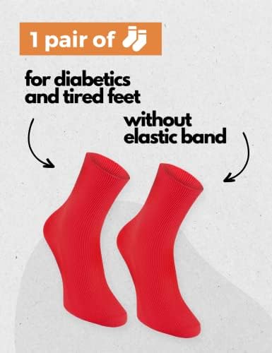 mens & Womens için şişmiş AYAKLAR için 8 çift DİYABETİK Elastik Olmayan Pamuklu Çorap