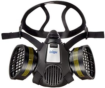 Dräger X-plore 3500 Yarım Yüz Solunum Maskesi + 2x Çoklu Gaz Kartuşu (OV/AG/HF/FM/CD/AM/MA/HS), NIOSH Sertifikalı, Yeniden Kullanılabilir