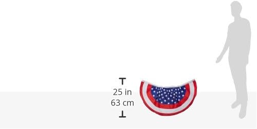 Amscan Medium Patriotic Nylon Bunting, 36, Çok renkli, 1 Adet