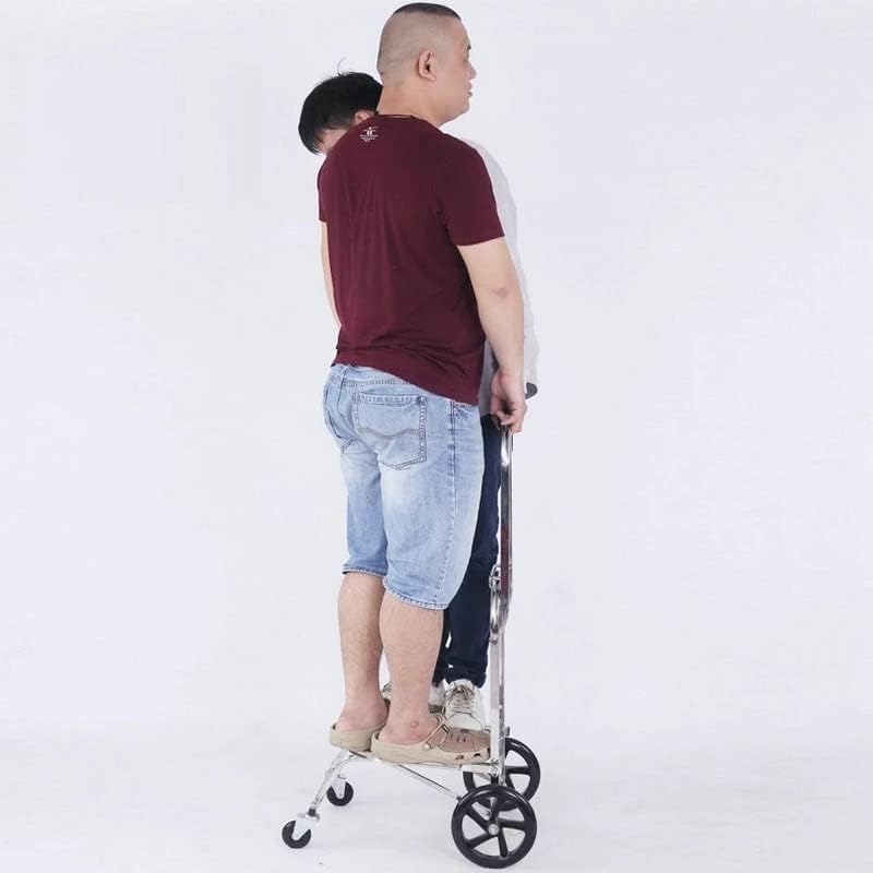 BHVXW 20 CM Büyük Tekerlek Çekme Kamyon Arabası, Katlanır Alışveriş Römork, Taşınabilir Paslanmaz Çelik Bagaj Sepeti